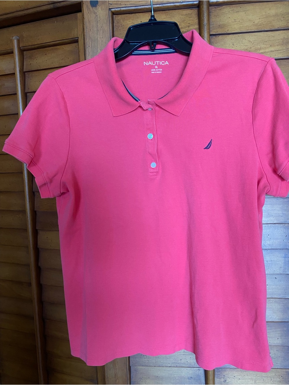 Nautica Women's Coral Pink Polo Shirt
